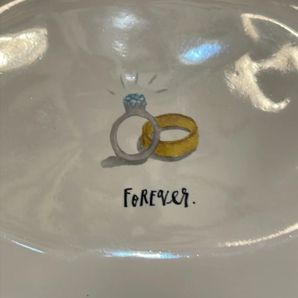 Rae Dunn Forever Wedding Rings Plate